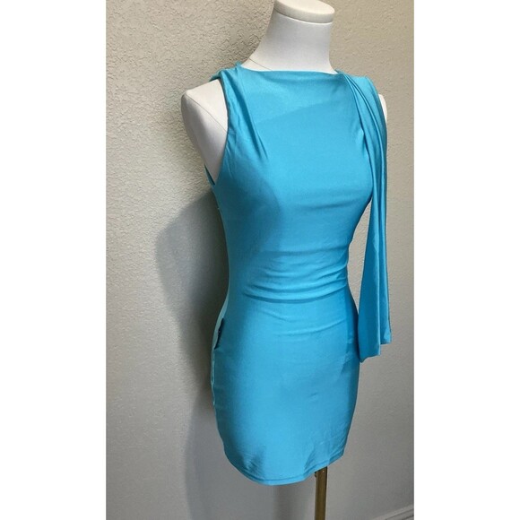 Missguided, Women’s, Bodycon Dress, Ruched, Attached Tie, Size: XS/S - Picture 2 of 4